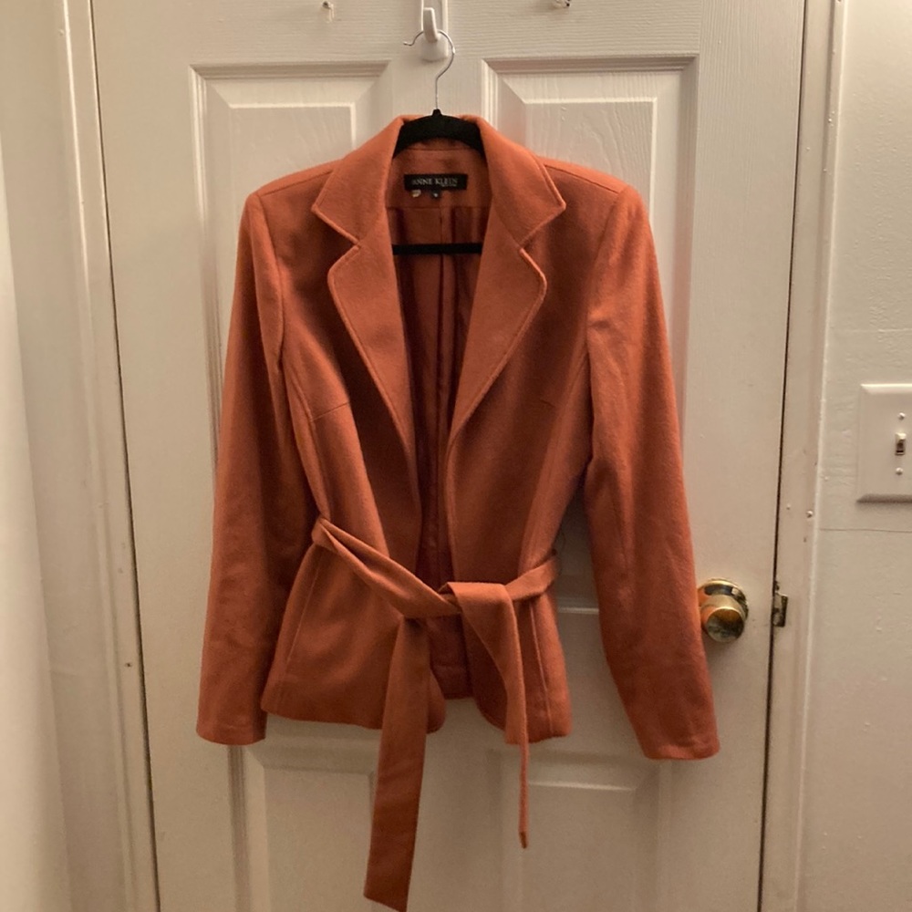 Anne Klein - Size 8 - 100% Cashmere Jacket - Burnt Orange